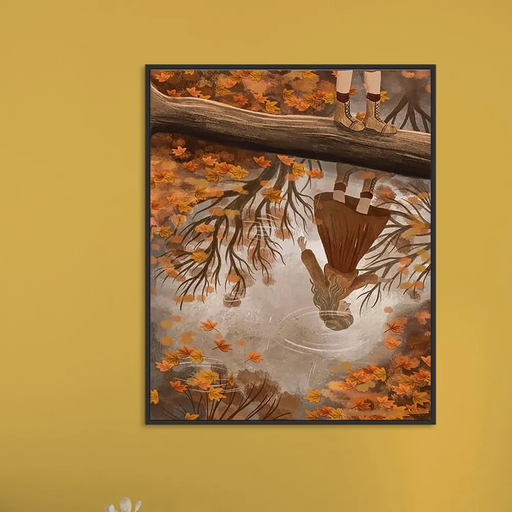 Full Round Diamond Painting 40*50cm - Autumn Atmosphere Girl