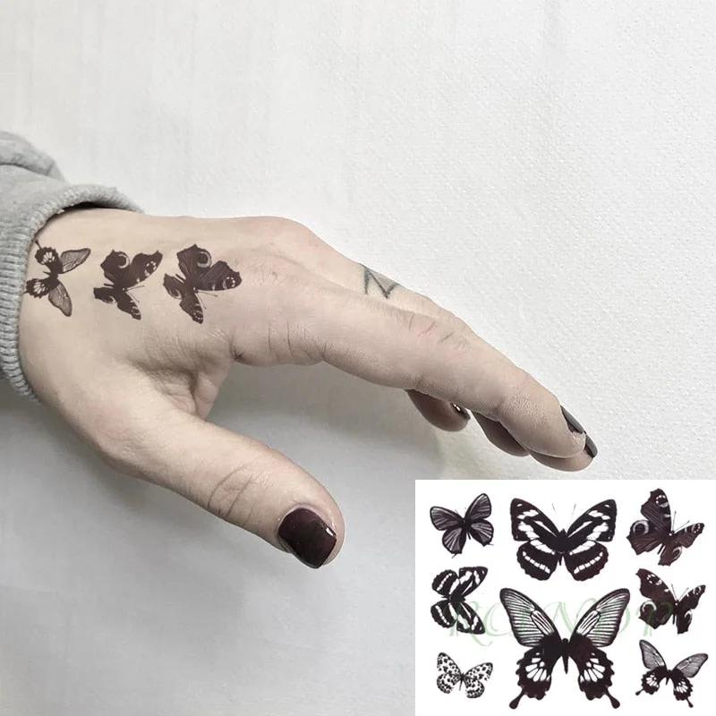 Waterproof Temporary Tattoo Sticker Beautiful Butterfly Small Body Art Fake Tatto Flash Tatoo Wrist Foot Hand for Men Women 706