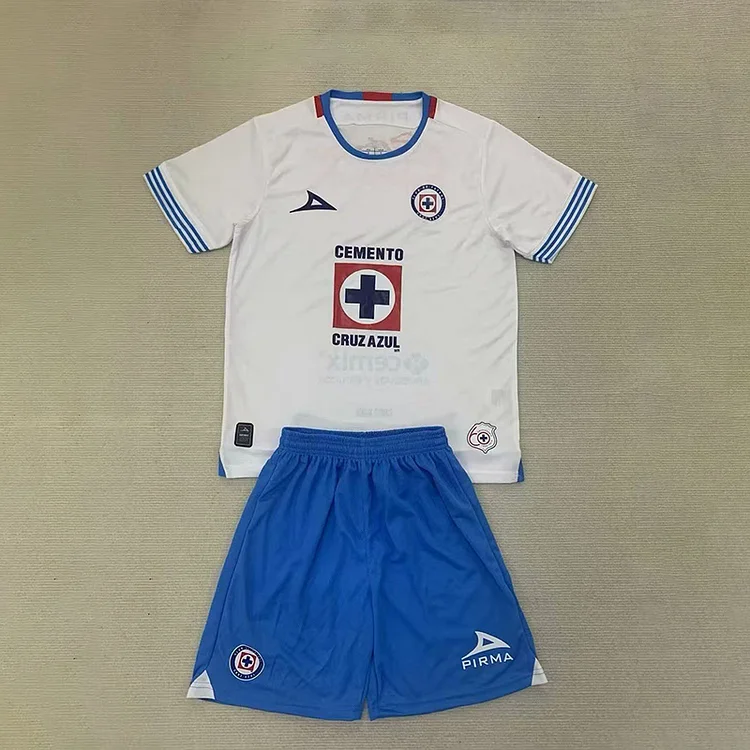 24-25 Kids Blue Cross Away Football Jersey