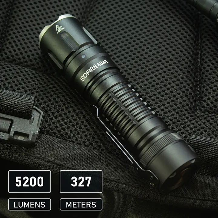 Sofirn SC33 XHP70.3 HI LED Flashlight 5200lm Powerful 21700 USB C