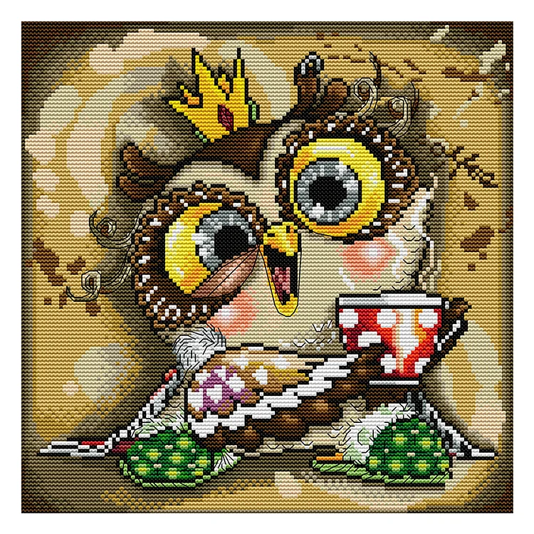 Owl 14CT Counted/Stamped Cross Stitch (31*31CM) fgoby