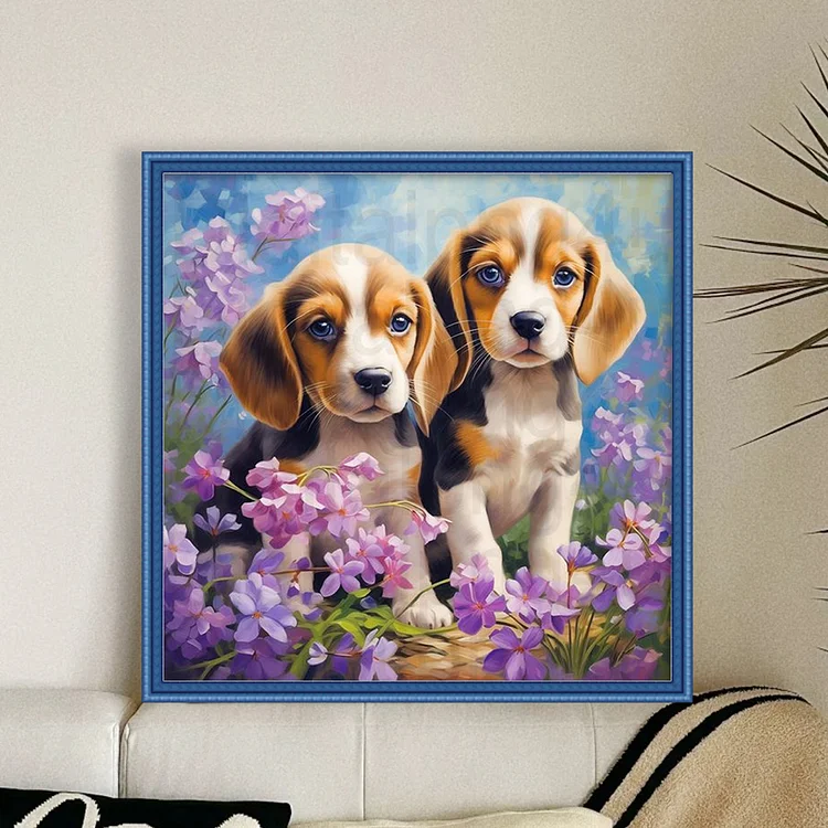 JingLei』Dog - 11CT Stamped Cross Stitch(40*40cm)-1231445.07