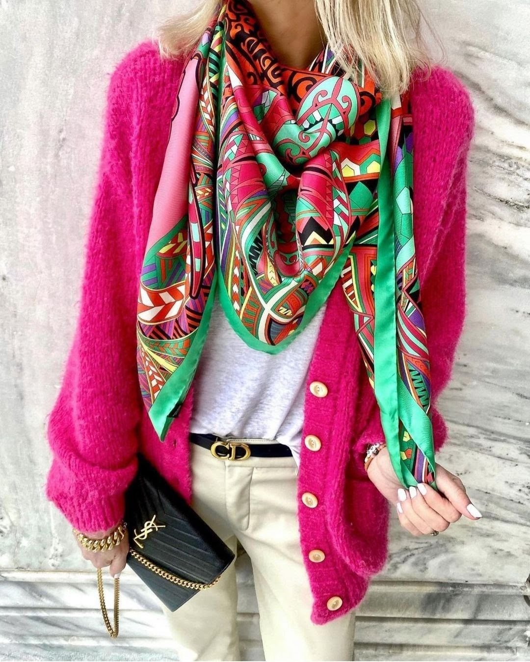 Women's Cardigan Printed Loose Jacket Sweater