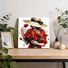 Framed Poppy Lady-Paint by Numbers Acrylic Painting 35*35CM With Color Box 5ML(24Colors)