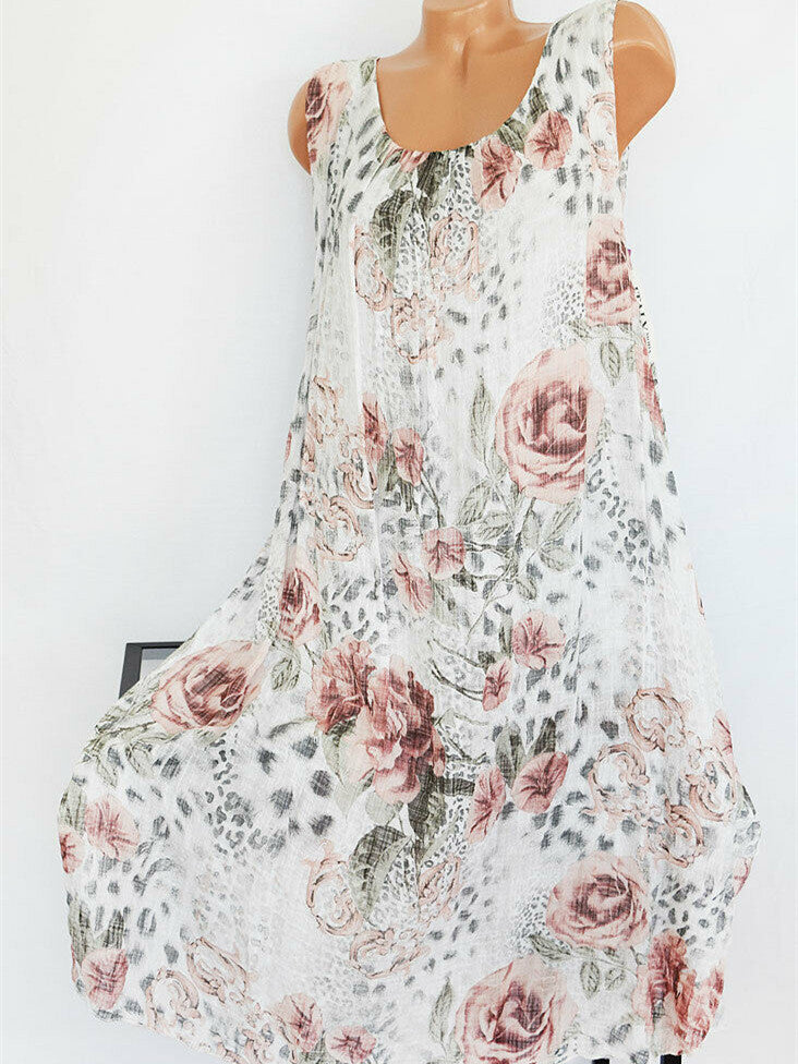 Women Half Sleeve V-neck Solid Color Dress