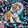 DIY Partial Special Shaped Drill Diamond Painting-Tiger