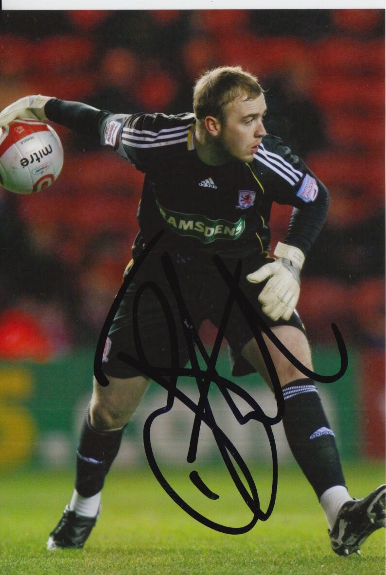 MIDDLESBROUGH HAND SIGNED JASON STEELE 6X4 Photo Poster painting 5.