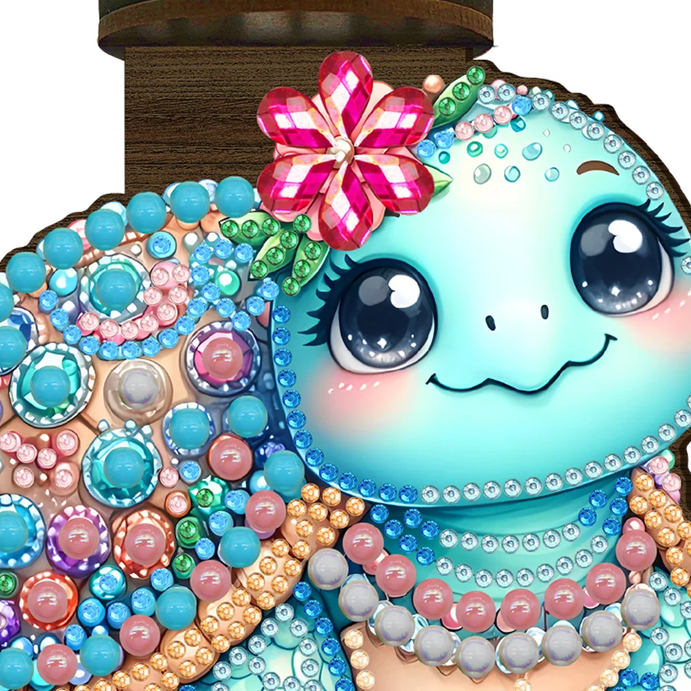 5D DIY Sea Turtle Diamond Painting Desktop Candle Holder Gifts for Family Friend