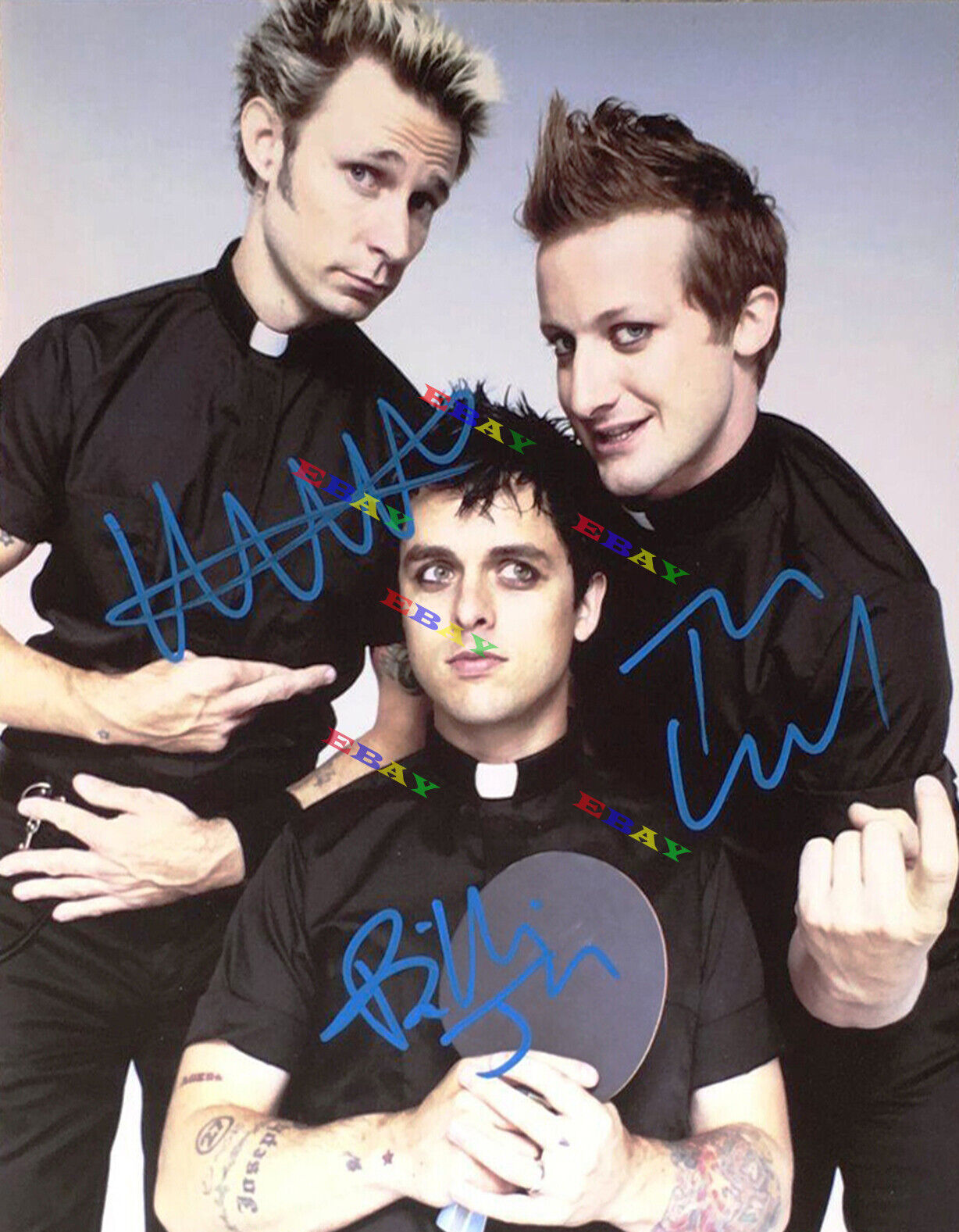 Greenday Group Autographed signed 8x10 Photo Poster painting Reprint