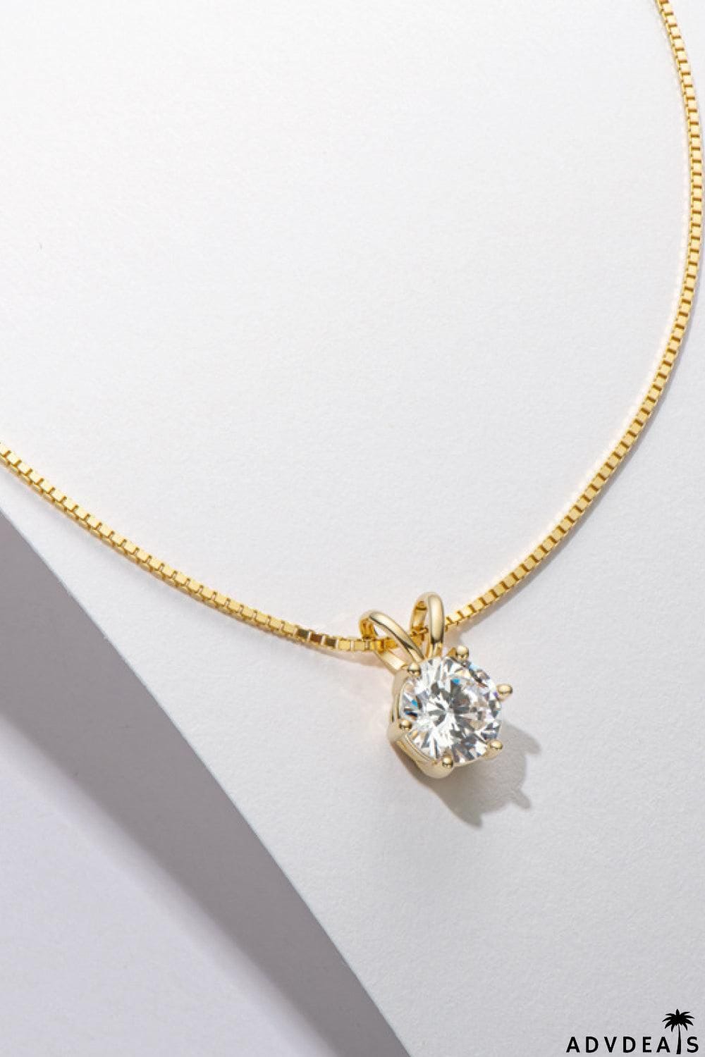 925 Sterling Silver 1 Carat Moissanite Pendant Necklace