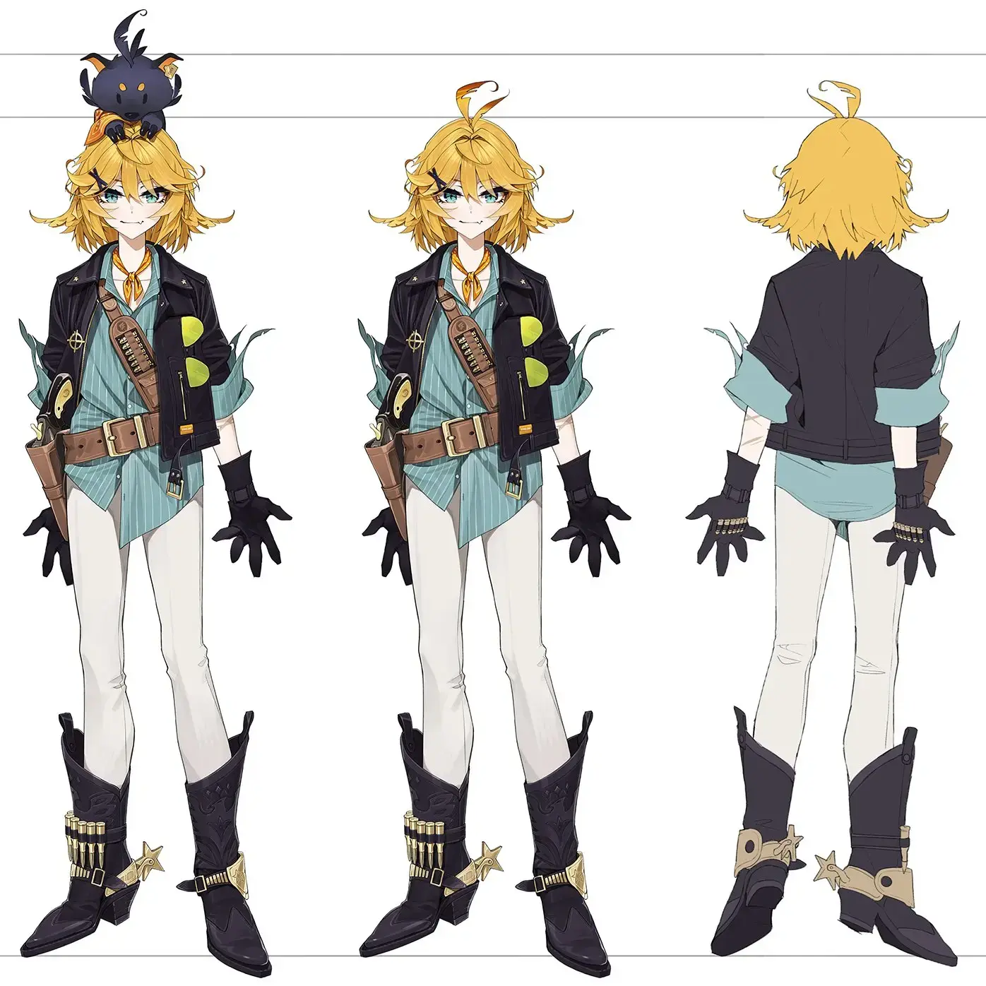 [Deposit Poll] Vtuber Dokibird Yeehaw Doki Bounty Hunter Cosplay Costume