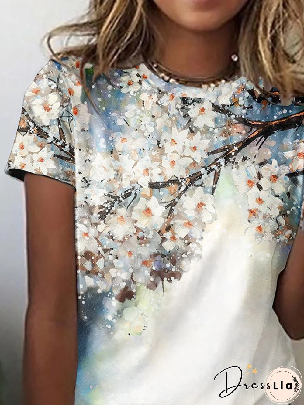 Floral Loosen Casual Short Sleeve T-Shirt