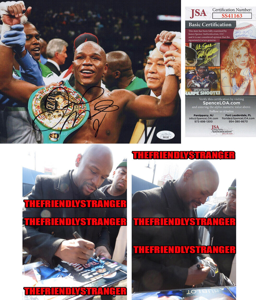 FLOYD MAYWEATHER signed Autographed 8X10 Photo Poster painting - PROOF - BOXING Champ JSA COA