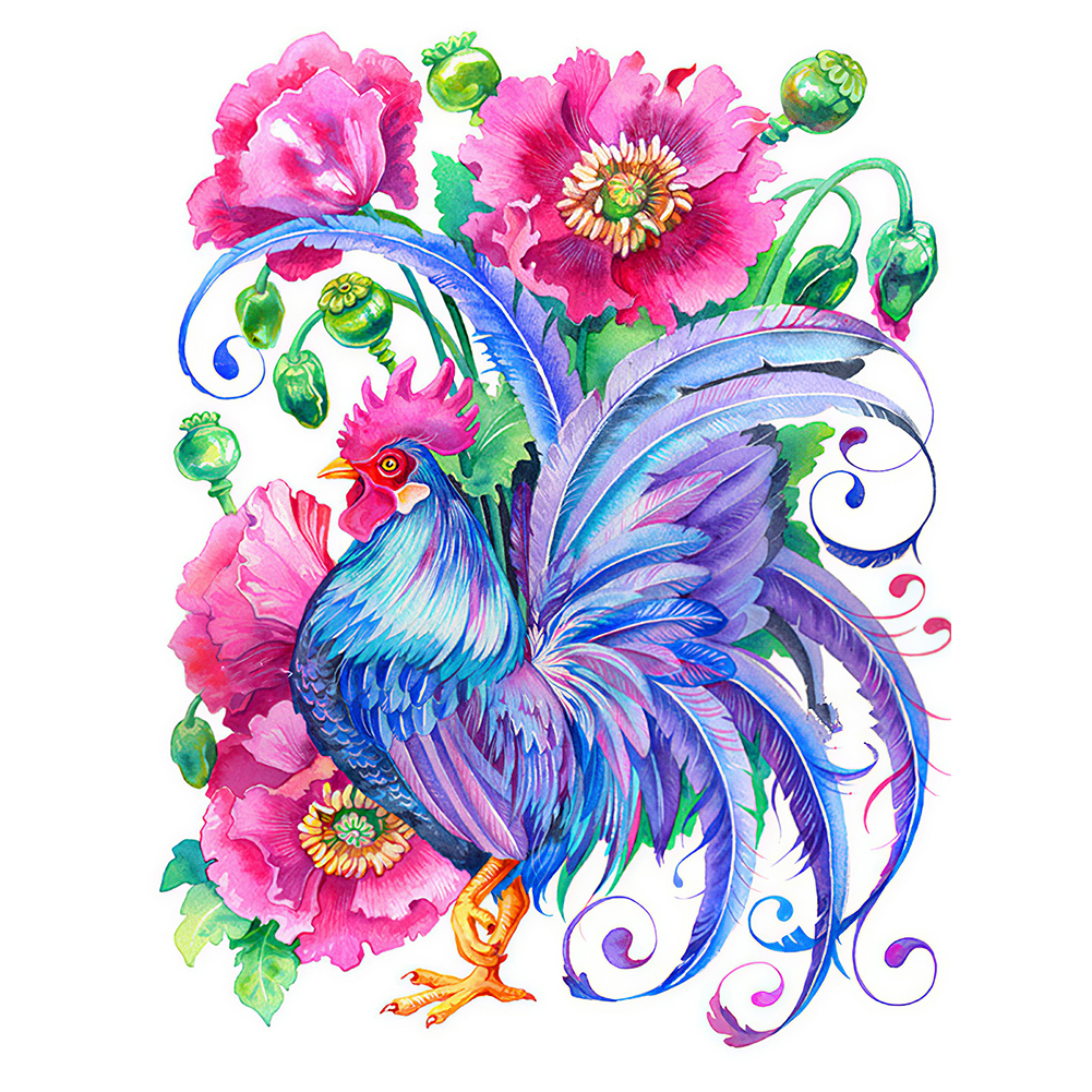 

Chicken - Round Drill Diamond Painting - 30*40CM, 501 Original