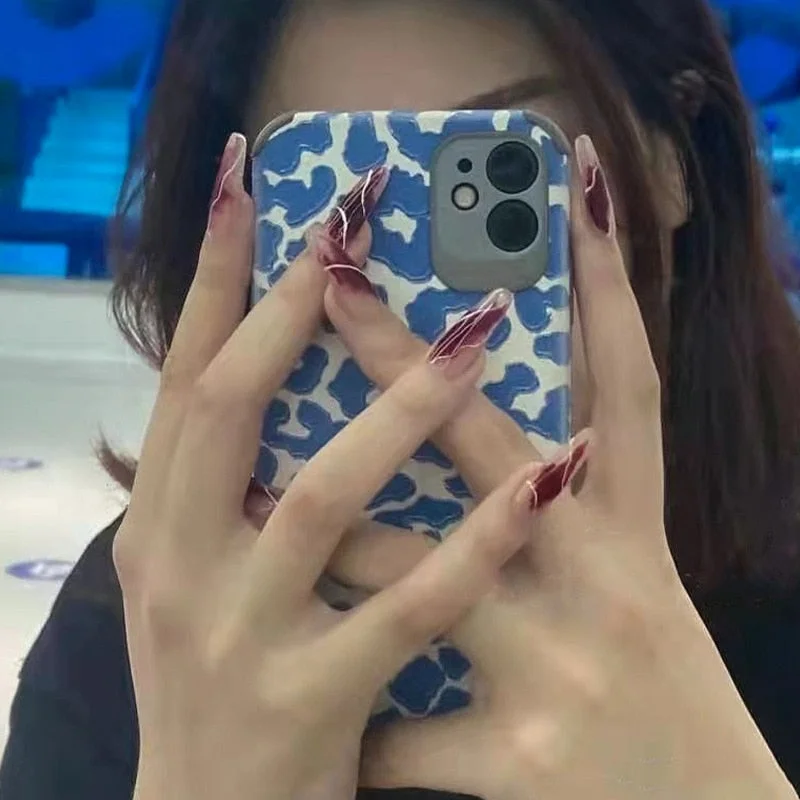 24pcs Cream Stripe Contrast Color Ballet Wearable Fake Nail press on Patch Personality Long Style Nail Art Equipment Hand Decor-Nail Inspo