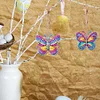 6Pcs DIY Rainbow Butterfly Double Sided Special Shape Diamond Painting Keychain