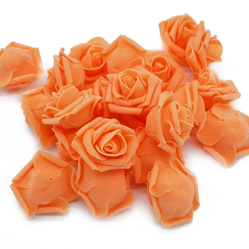 Cheap 20pcs Multicolor Foam Rose Flower Head Artificial Rose Bouquet Handmade Wedding Home Decoration Festive Party scrapbook