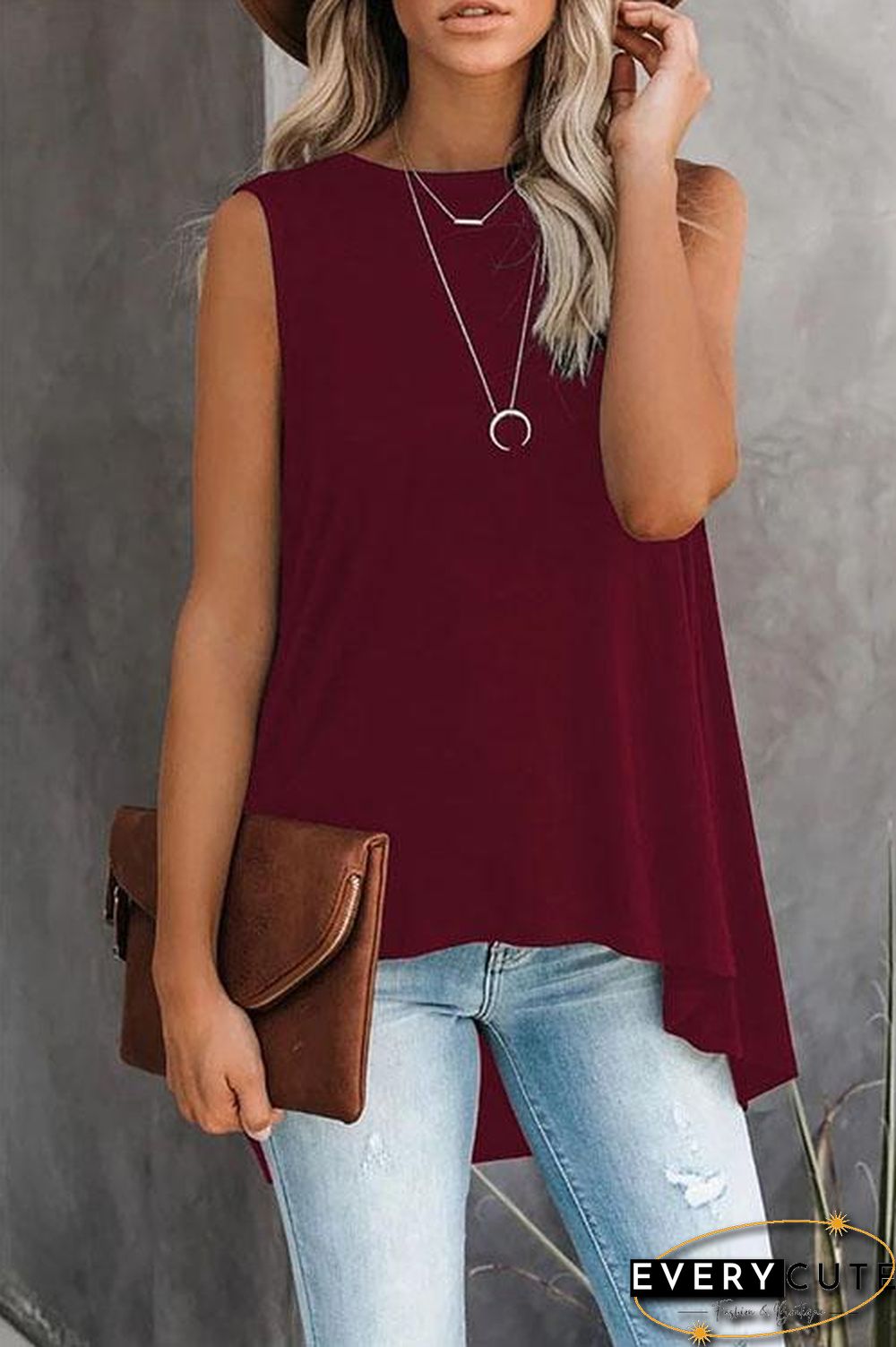 Basic Solid Top T-shirt