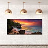 (US Only)Seaside Sunset Oil Paint By Numbers Kits Canvas Picture DIY Wall Drawing 80x40cm