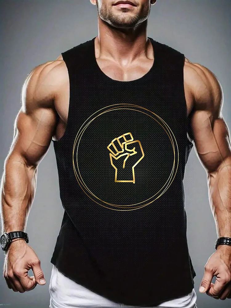 Men's Power Fist Art Print Tank Top