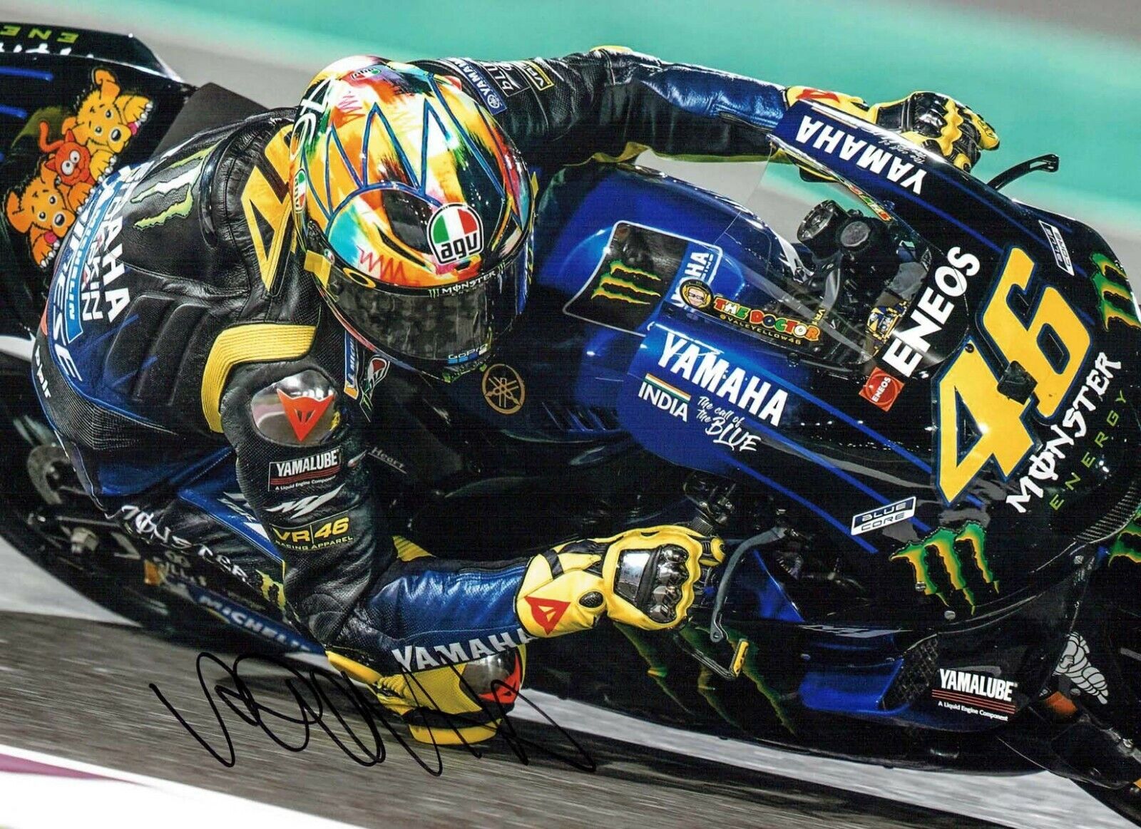 VALENTINO ROSSI Autograph 2019 SIGNED 16x12 Yamaha Photo Poster painting 2 AFTAL COA VR46 Vale