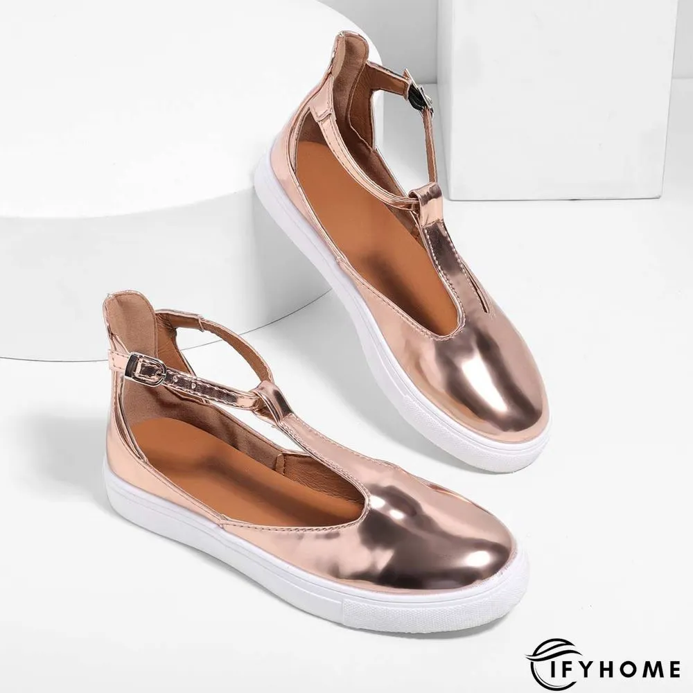 Summer Sandals Round Toe Shoes with Adjustable Buckle | IFYHOME