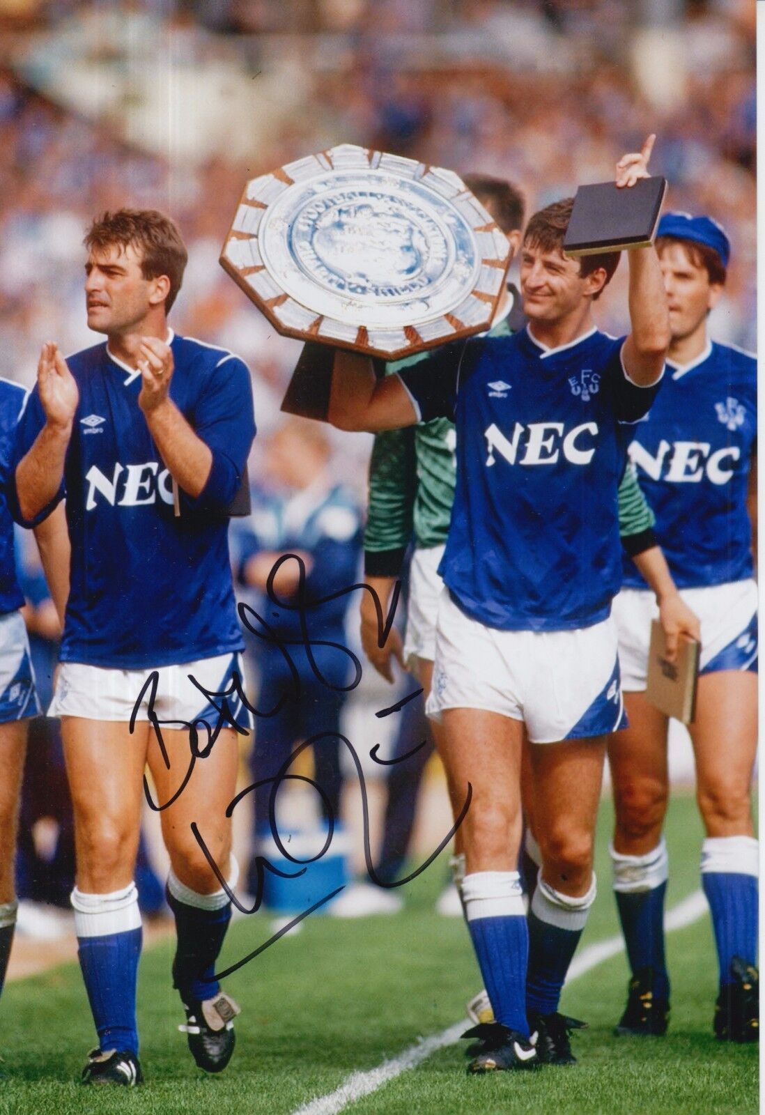 Kevin Ratcliffe Hand Signed Everton 12x8 Photo Poster painting 1.