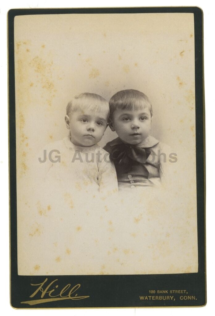 19th Century Children - 19th Century Cabinet Card Photo Poster painting - Waterbury, CT