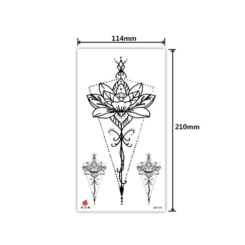 Tattoo Applique Arm Men and Women Small Full Arm Waterproof Tattoo Sticker Symbol Totem Animal Skull Text Tattoo Sticker