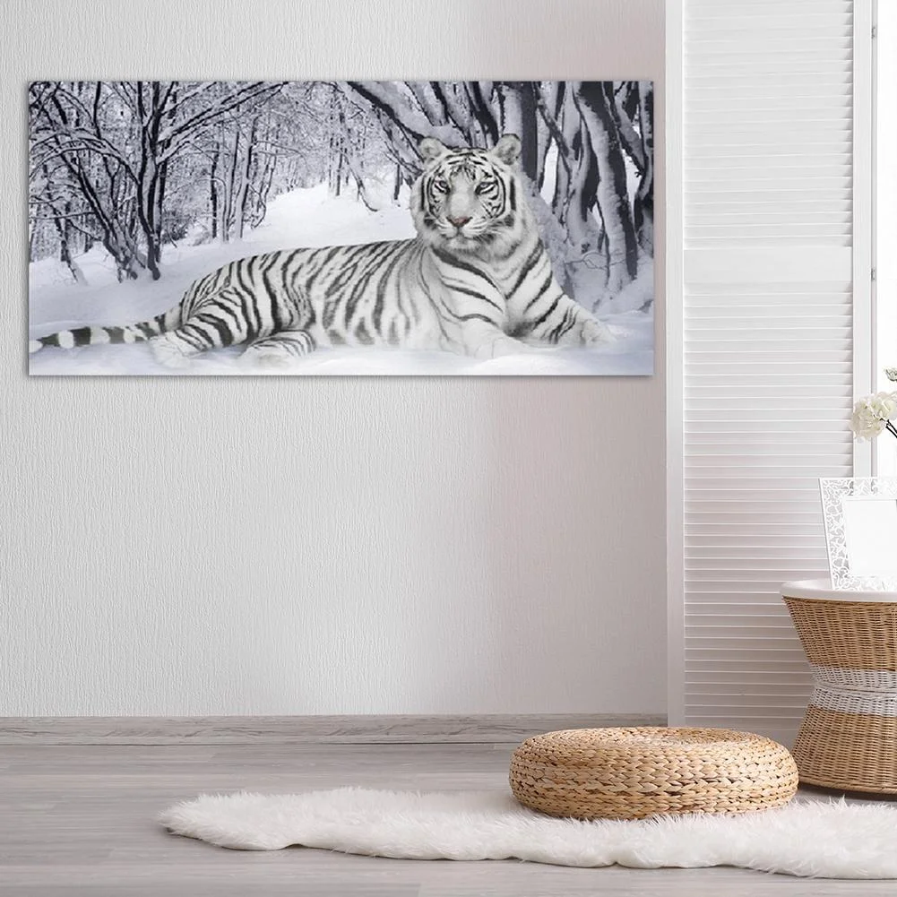 Diamond Painting - Full Round Drill - Tiger(Canvas|90*45cm)
