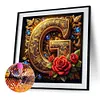 >SALE<5D DIY Full Round Drill Diamond Painting Flower Letter G Decor Art Craft 30x30cm