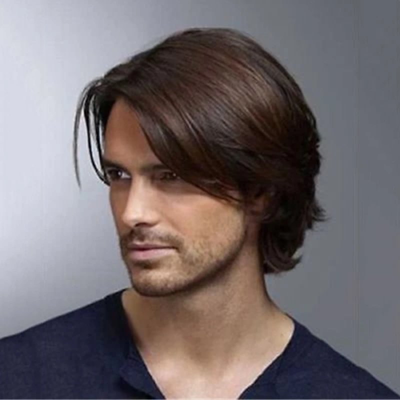 Men's Short Hair Sets of Chemical Fiber Wigs Rose Net