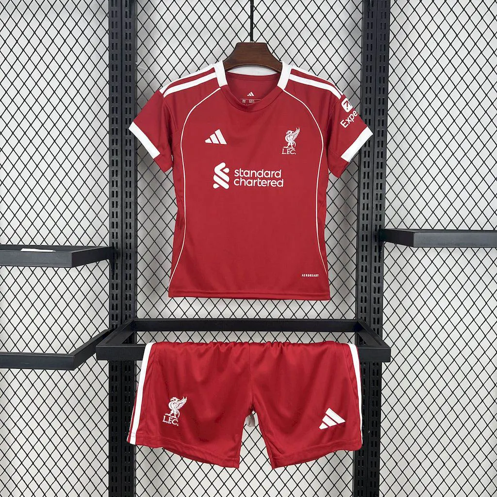 2025-2026 KIDS Liverpool FC Home Football Shirt 1:1 Thai Quality- Maxi Kit