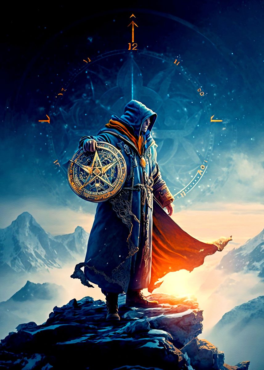 Poster Fantasy Wizard Canvas Art Wall Painting Posters and Prints Wall Pictures Wicca Home Bar Decor Picture Decoration