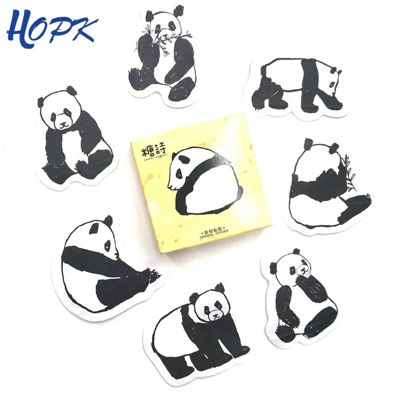 45 Pcs/Set Cute Panda Stickers Planner Scrapbooking Decoration Journal Sticker Diy Diary Label Stick Kawaii Stationery