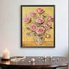 Diamond Painting-DIY Special Shaped Drill Pearl Painting Pink Rose(35x45cm)