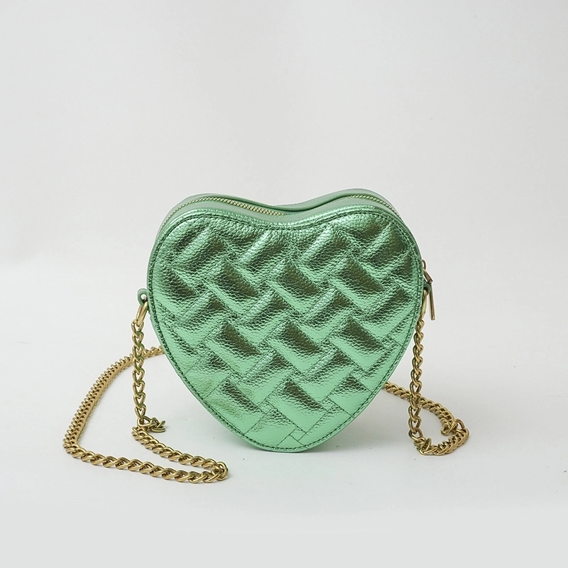 Women’s Small Pu Leather Solid Color Streetwear Heart-shaped Zipper Shoulder Bag Crossbody Bag