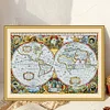 (Big Size) World Map - 11CT Stamped Cross Stitch 90*66cm/35.43*25.98in(Brand)