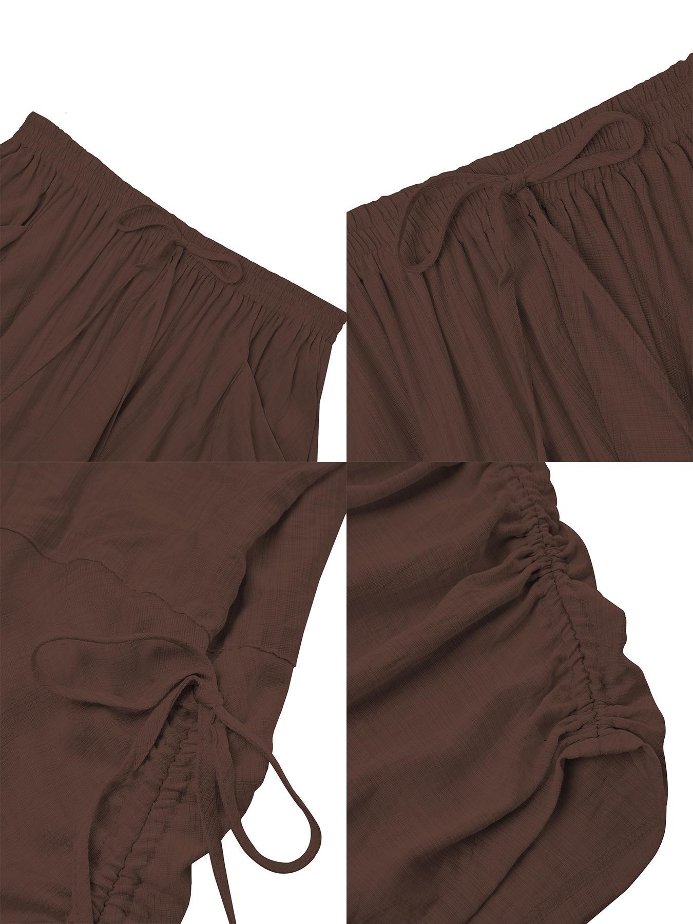 Women's Casual Loose-Fit Wide Leg High Waist Pants, All-Season Woven Fabric, Long Plain Design, Daily Commute & Vacation Wear Women's Casual Loose-Fit Wide Leg High Waist Pants, All-Season Woven Fabric, Long Plain Design, Daily Commute & Vacation Wear