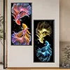 2 pi&egrave;ces double koi bricolage partiel AB full round drill diamond kit d&rsquo;art d&eacute;coration int&eacute;rieure 80x40cm
