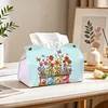 Butterfly Garden DIY PULeather Diamond Painting Tissue Box for Adults Beginners Large Size Diamond Art Paper Storage Holder for Living Room Bathroom Table Decor