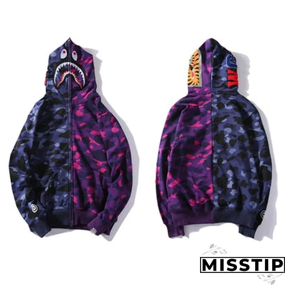 Jessic Camouflage Classic Sweater Thin Zipper Hoodie Couple Sweater Zip Hoodie Women Jacket Coat New