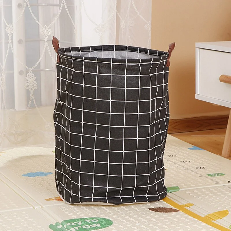 Organizer Canvas Laundry Basket Waterproof Large Capacity Laundry Hamper Dirty Clothes Storage Basket Toy Home Storage Bin 45x35