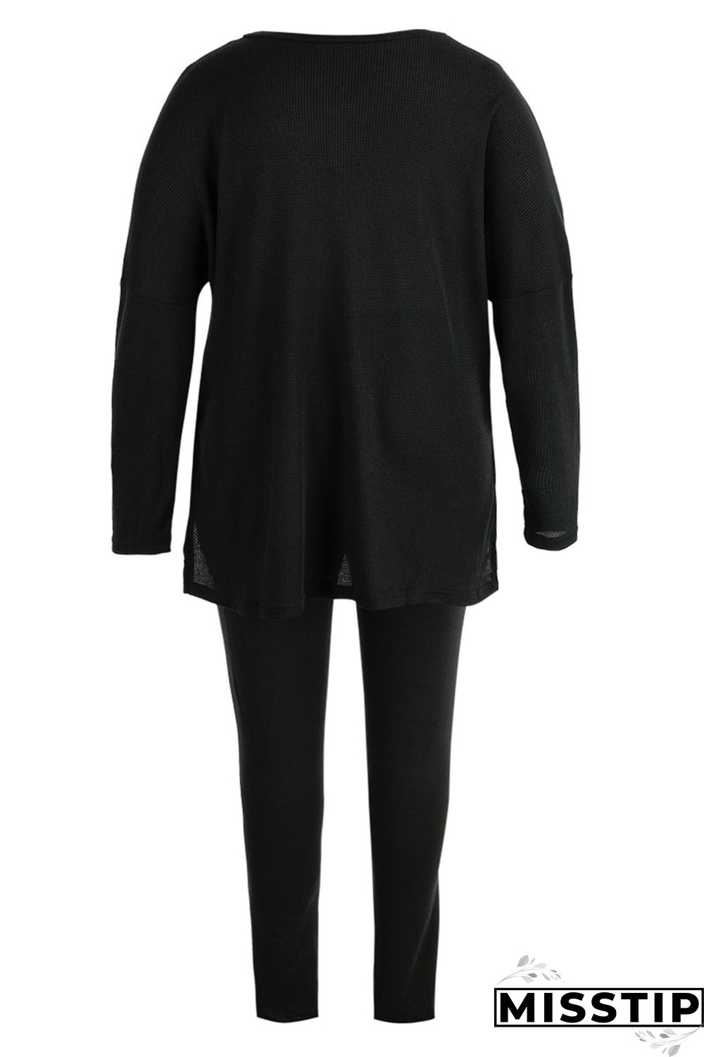 Rose Red Casual Solid Patchwork Slit V Neck Plus Size Two Pieces