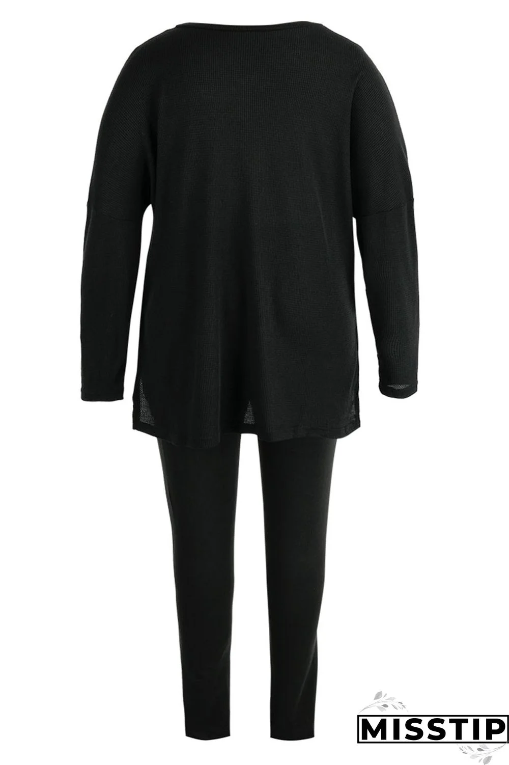 Rose Red Casual Solid Patchwork Slit V Neck Plus Size Two Pieces