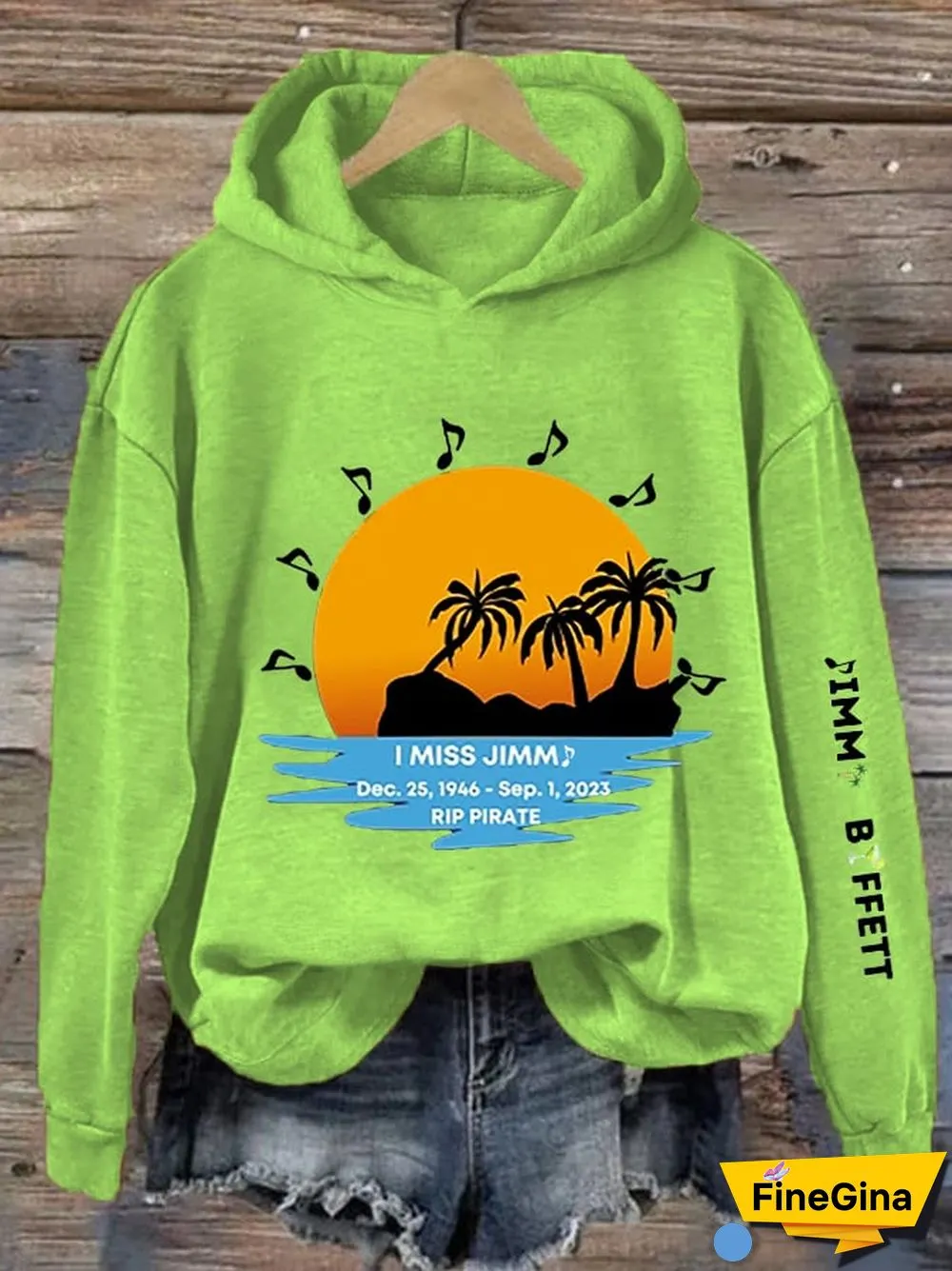 Women's I Miss Rip Jimmy Printed Hooded Sweatshirt