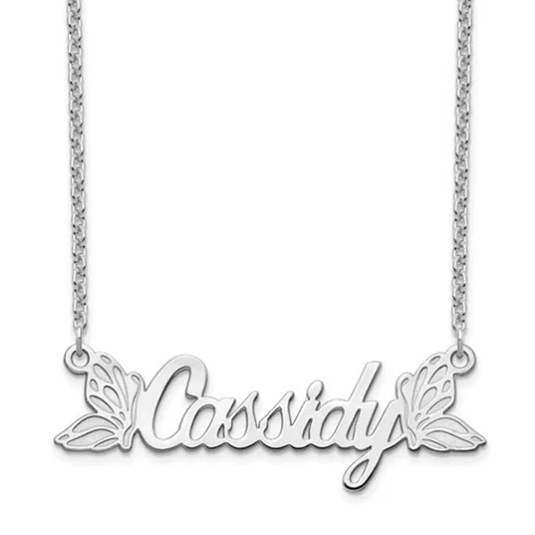 Personalized Butterfly Name Necklace Custom Name Classic Necklace for Her