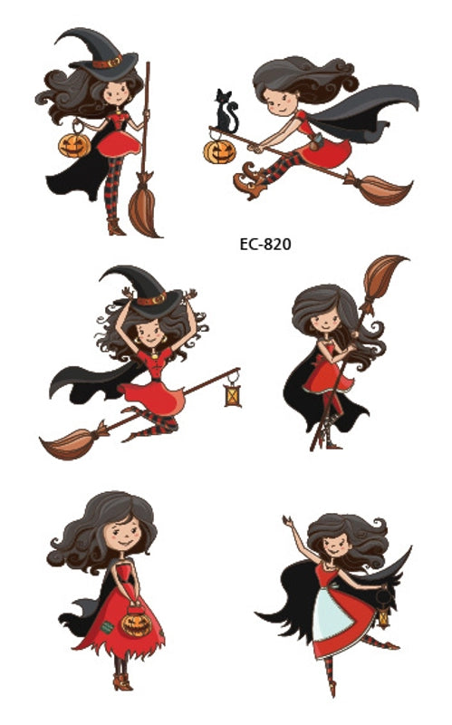 Halloween Pumpkin Masquerade Party Tattoo Stickers