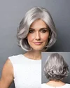Silver Grey Short Curly Wigs