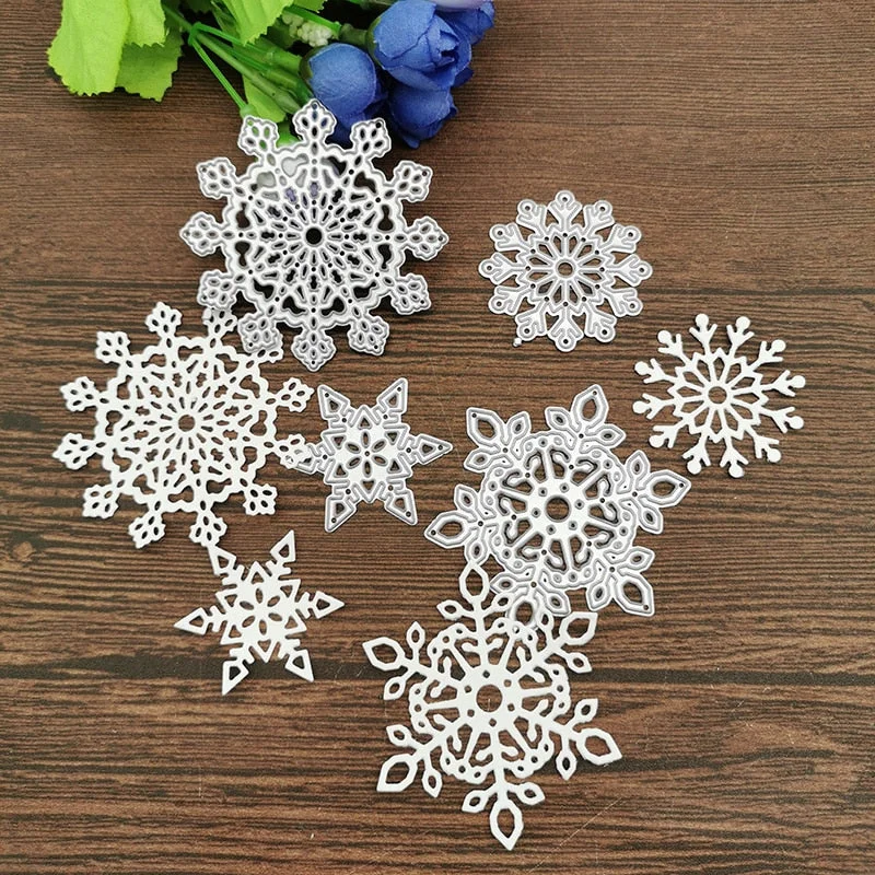 4pcs/setChristmas snowflake Metal Cutting Dies Stencils For DIY Scrapbooking Decorative Embossing Handcraft Die Cutting Template